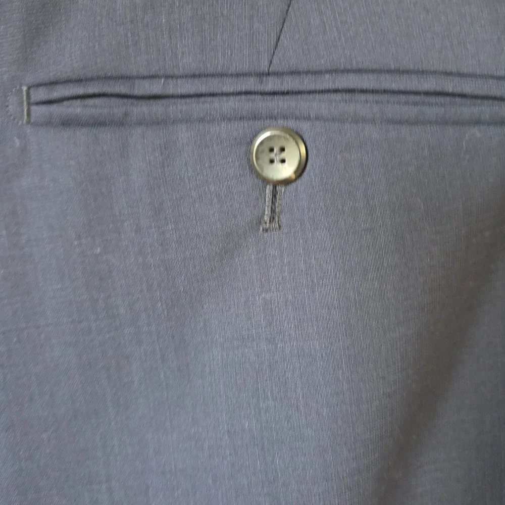 Louis Vuitton Rare Uniforms Mens Navy Slim HEMMED Trousers Size EU 44/US 28